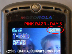 motorola br50 battery replacement test - day five battery charge level indicator results